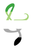 An aro flag treble ampersand. 